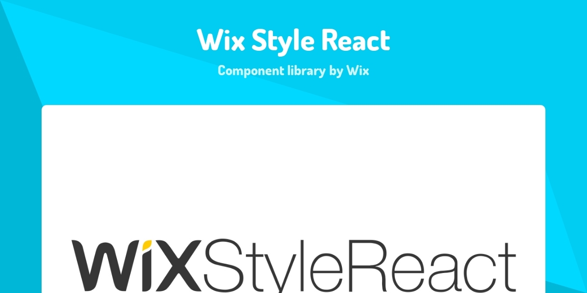 Wix Style React - Component library by Wix - Made with React.js