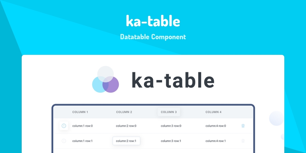 Ka Table Machine Design ka-table - Datatable Component - Made with React.js