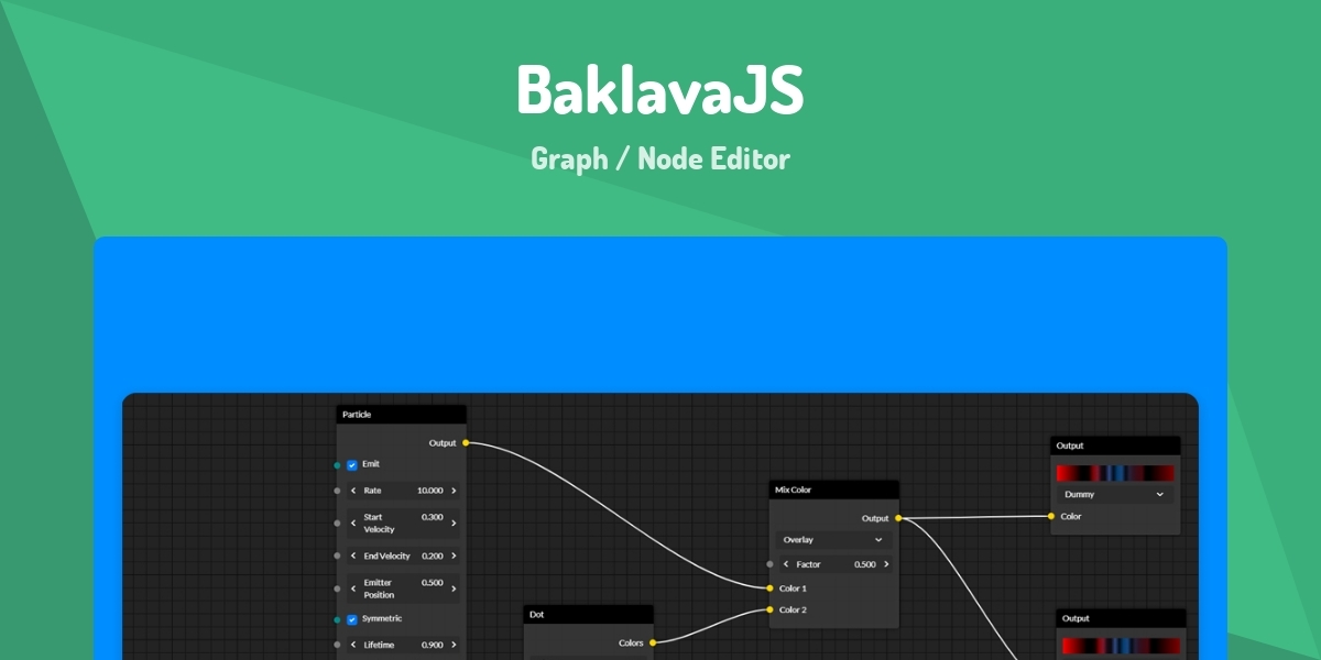 BaklavaJS - Graph / Node Editor - Made with Vue.js