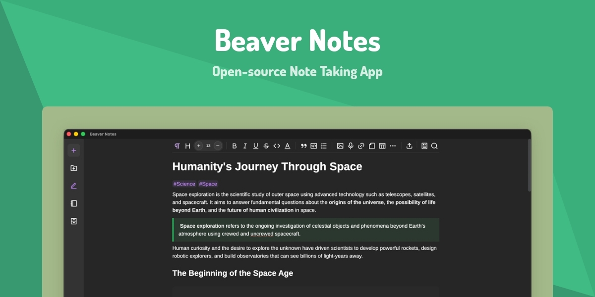 Beaver Notes - Open-source Note Taking App - Made with Vue.js