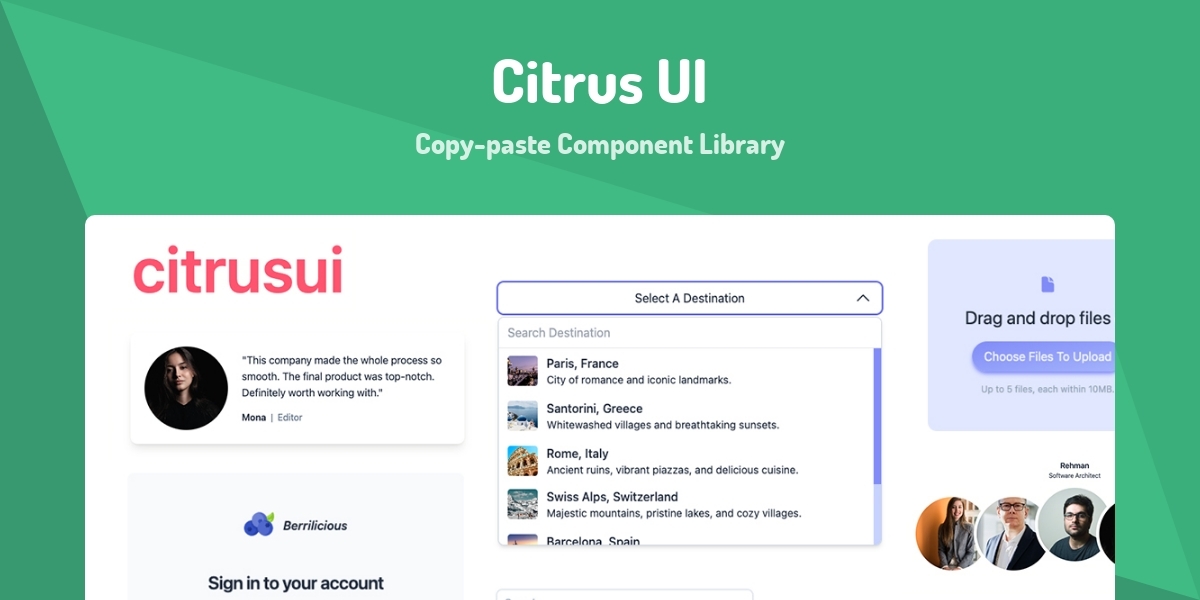 Citrus UI - Copy-paste Component Library - Made with Vue.js