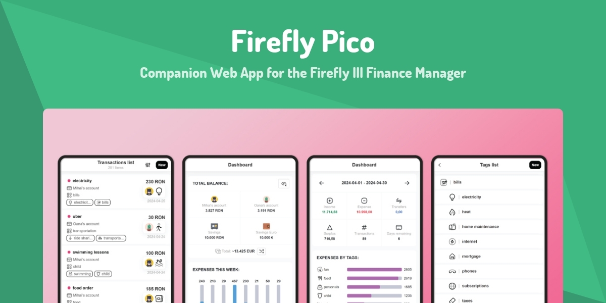 Firefly Pico - Companion Web App for the Firefly III Finance Manager ...