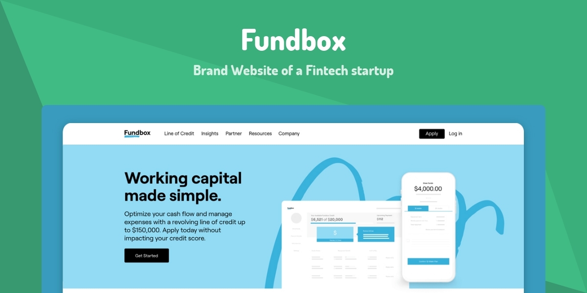 Fundbox Fundbox - Brand Website of a Fintech startup - Made with Vue.js