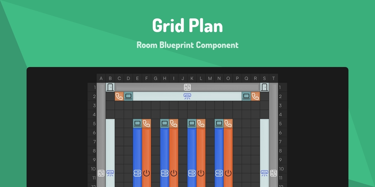 Meta Grid Layout Grid Plan - Room Blueprint Component - Made with Vue.js