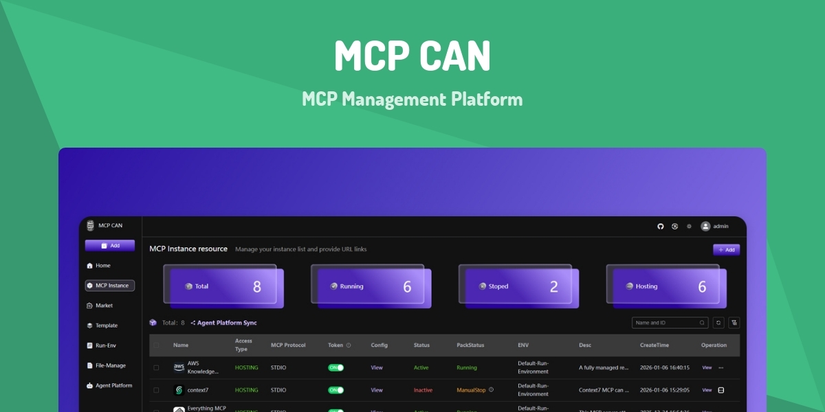 MCP CAN - MCP Management Platform - Made with Vue.js