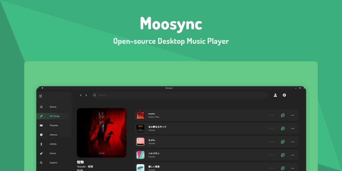 Moosync - Open-source Desktop Music Player - Made with Vue.js
