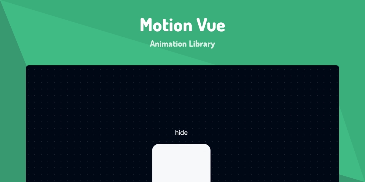 Motion Js Motion Vue - Animation Library - Made with Vue.js