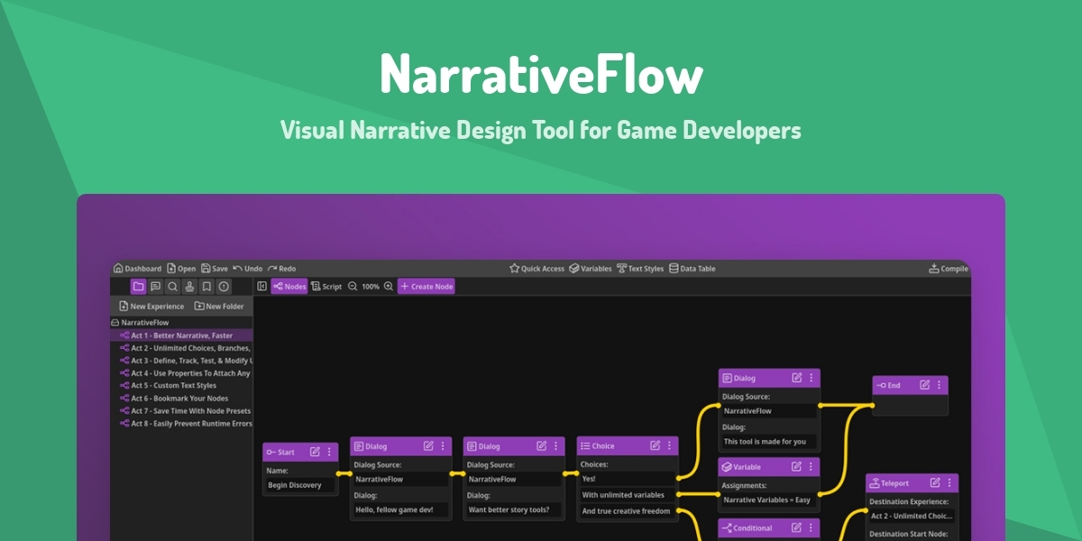 Visual Narrative Summary Design NarrativeFlow - Visual Narrative Design Tool for Game Developers - Made ...