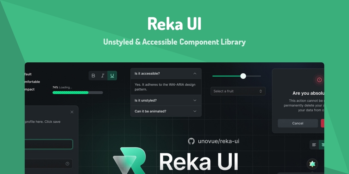 Reka UI - Unstyled & Accessible Component Library - Made with Vue.js