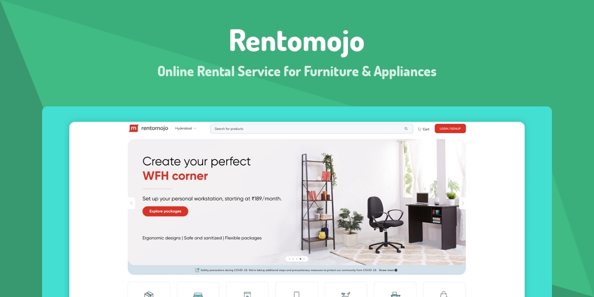 Rentomojo - Online Rental Service for Furniture & Appliances - Made ...