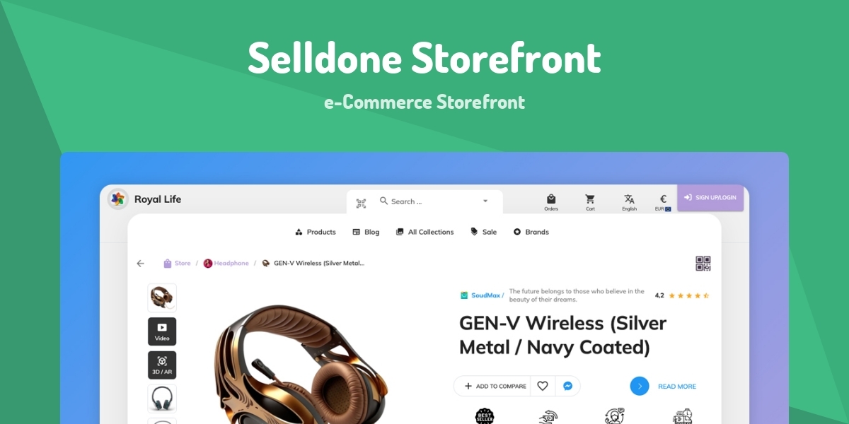 Meta Storefront Selldone Storefront - e-Commerce Storefront - Made with Vue.js