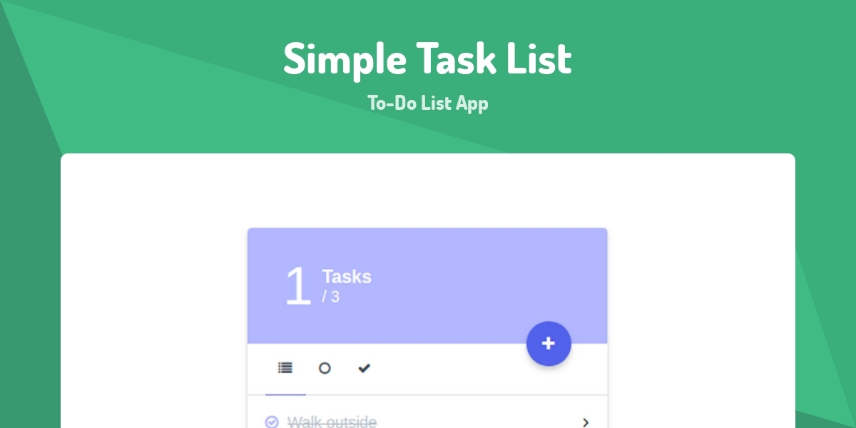 Simple Task List - To-Do List App - Made with Vue.js
