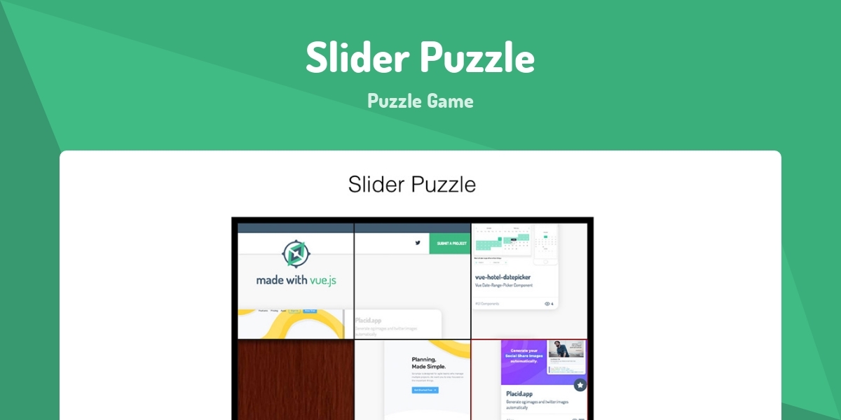 Flowchart For Slide Puzzle Game Using Javascript Slider Puzzle - Puzzle Game - Made with Vue.js