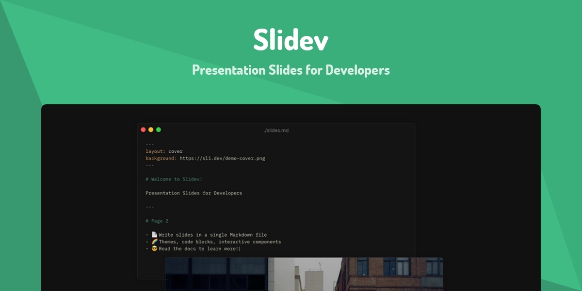 Slidev Examples Slidev - Presentation Slides for Developers - Made with Vue.js