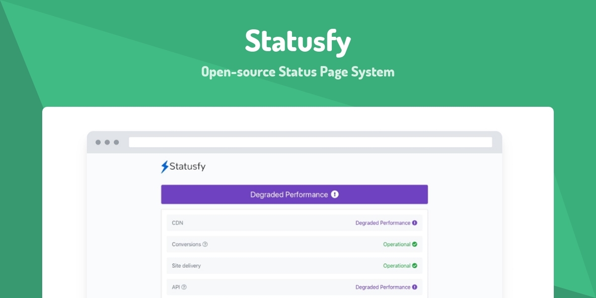 Statusfy - Open-source Status Page System - Made with Vue.js