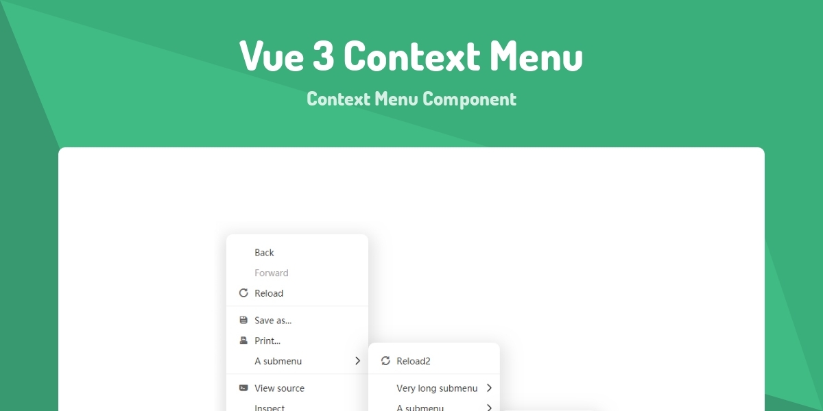 Vue 3 Context Menu - Context Menu Component - Made with Vue.js
