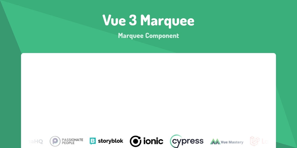 Vue 3 Marquee - Marquee Component - Made with Vue.js