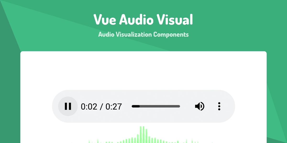 Vue Audio Visual - Audio Visualization Components - Made with Vue.js