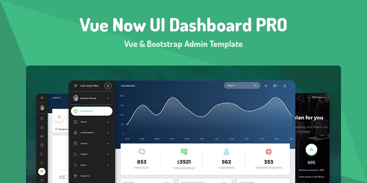 Vue Now UI Dashboard PRO - Vue & Bootstrap Admin Template - Made with ...
