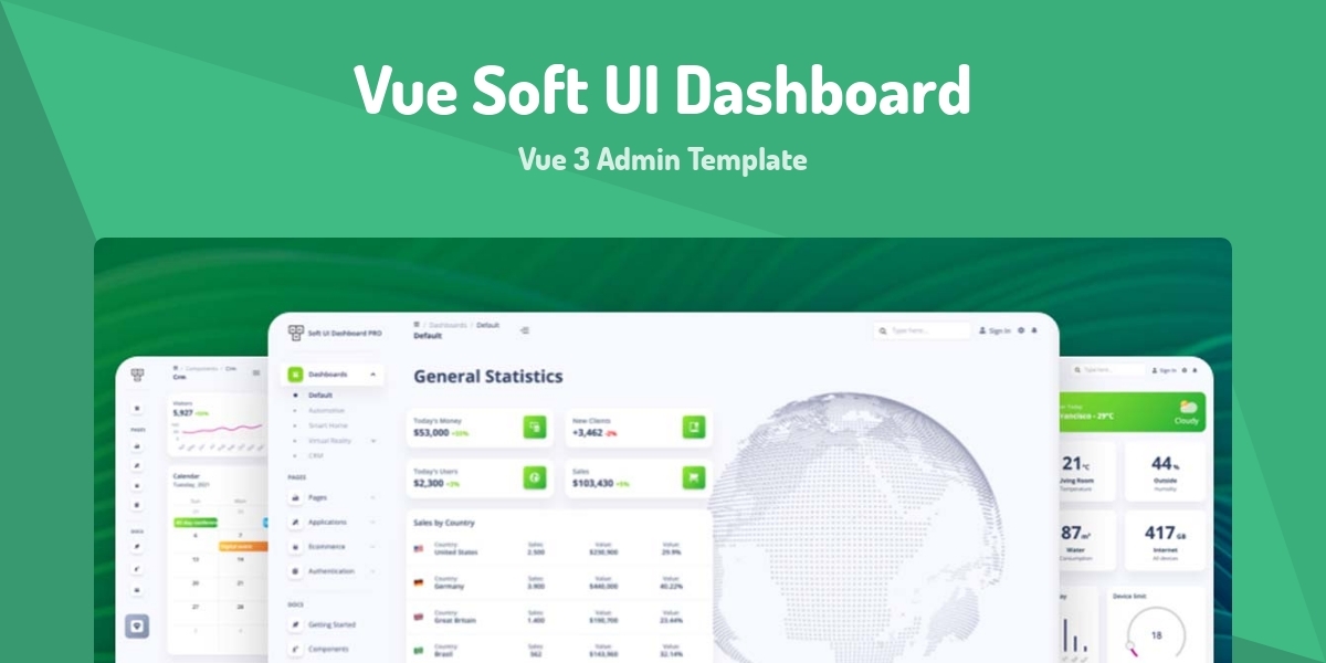 Vue Soft UI Dashboard - Vue 3 Admin Template - Made with Vue.js