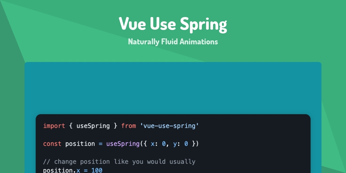 Js Fluid Vue Use Spring - Naturally Fluid Animations - Made with Vue.js